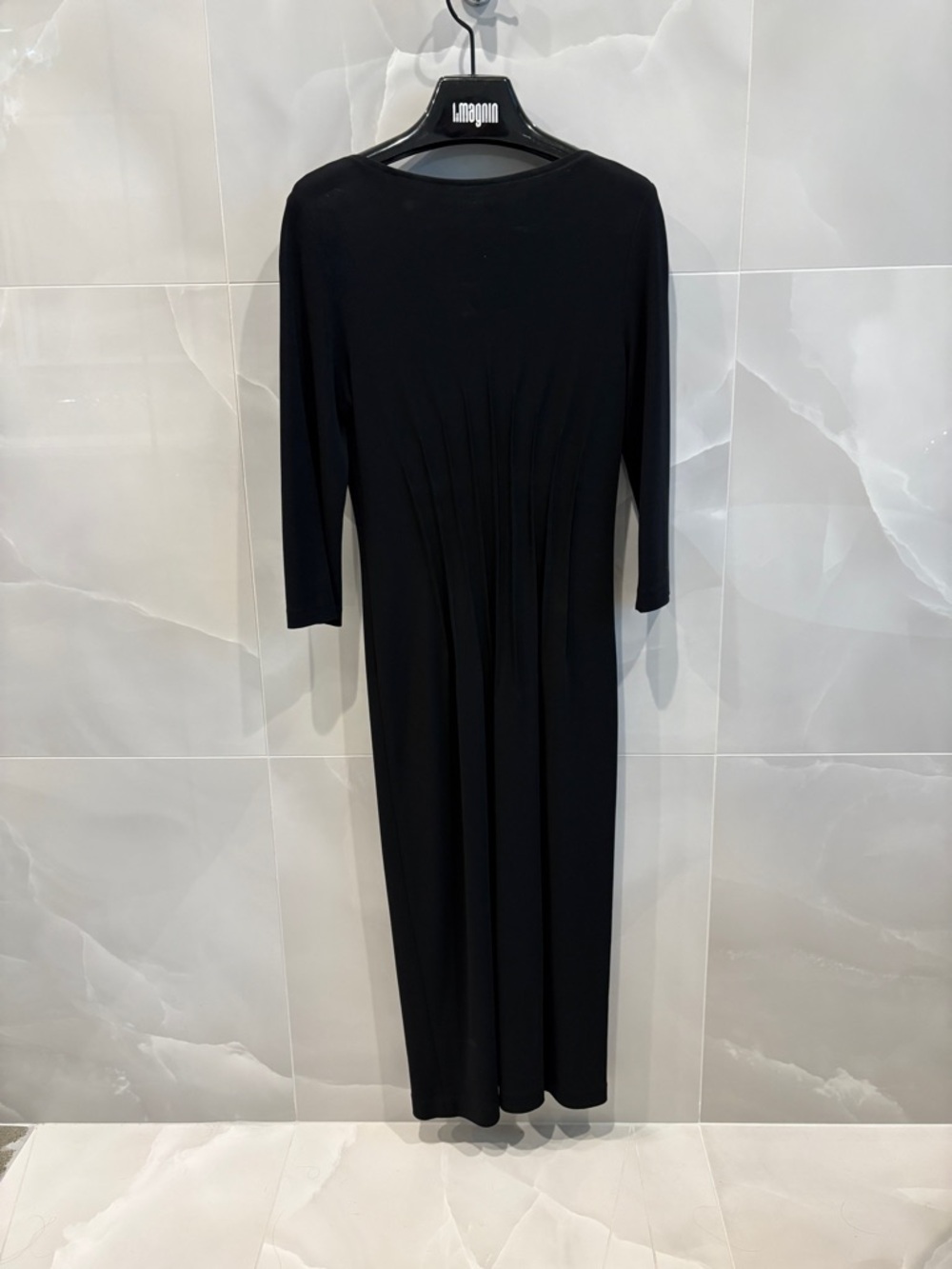 Susan Lazar Black Long Sleeve Midi Dress